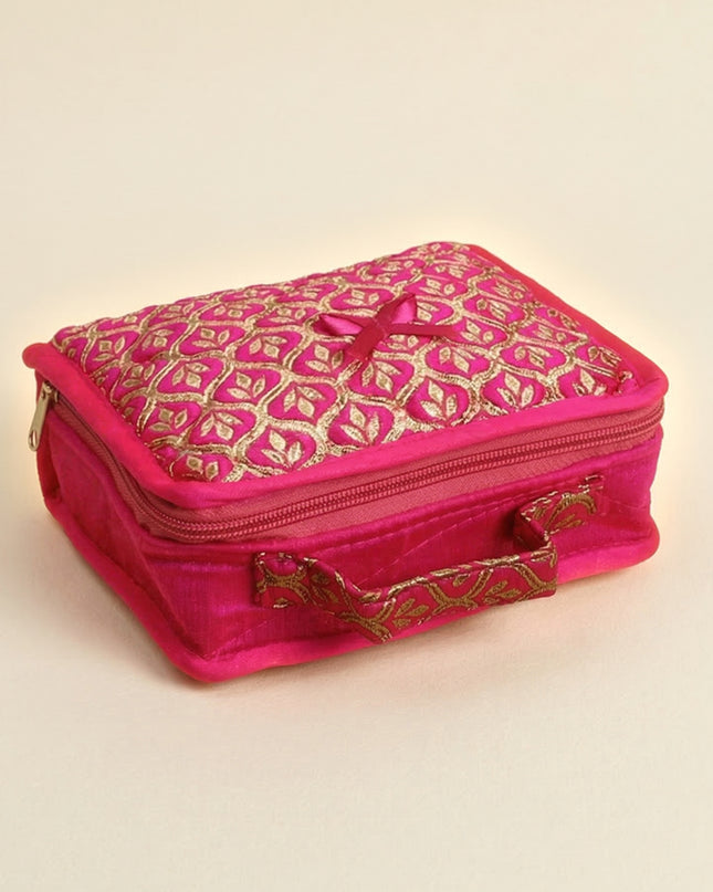 Jewel Pouch with golden leaf design small - W3390