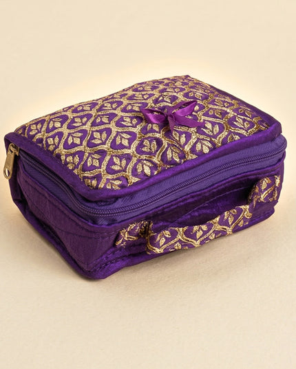 Jewel Pouch with golden leaf design small - W3390