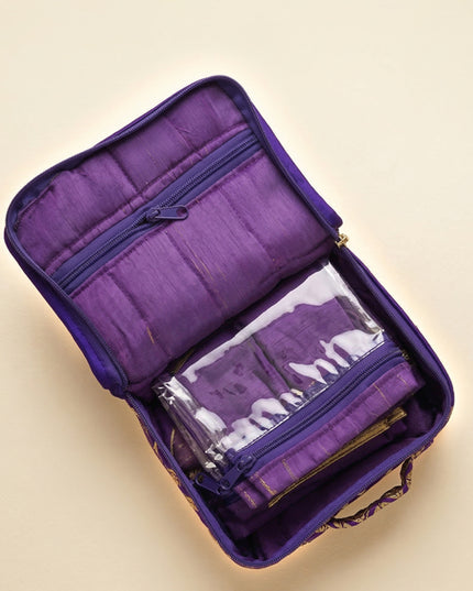 Jewel Pouch with golden leaf design small - W3390