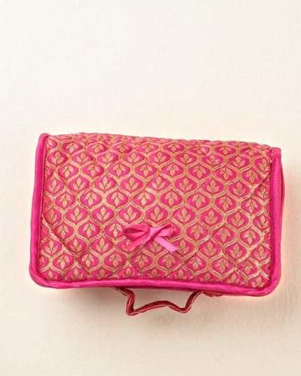 Jewel Pouch with golden leaf design - Medium - W3391