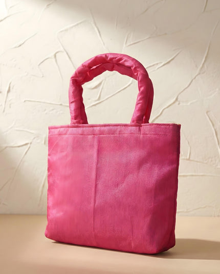 Hand Bag With Brocade Print - W3521