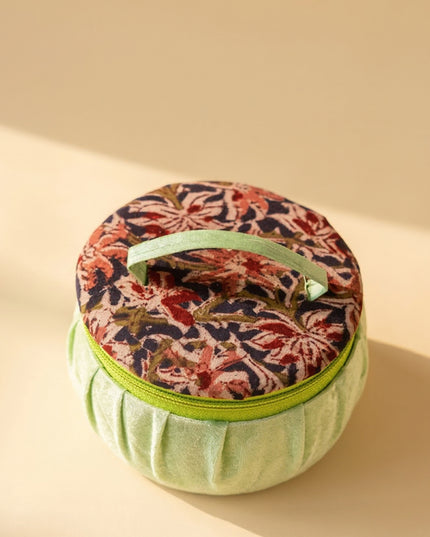 Kalamkari Jewel Box 4 inch - W3639