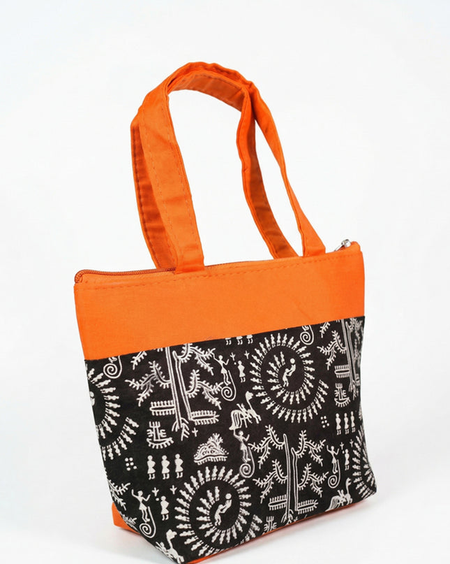 Hand bag with Warli Print - W4041
