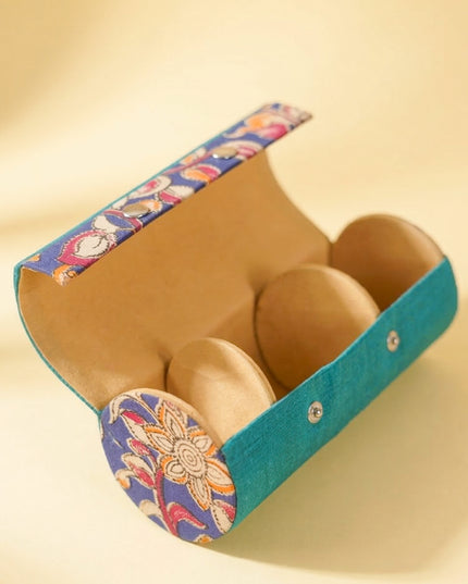 Bangle holder 3 partition with Mixed Kalamkari design - W4057