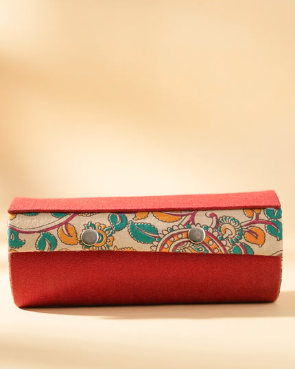 Bangle holder 3 partition with Mixed Kalamkari design - W4057