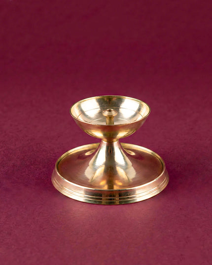Decorative Matki shaped Crystal and Brass Diya 2 inch - W4115