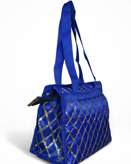 Handbag with Golden Lace Work - W4496
