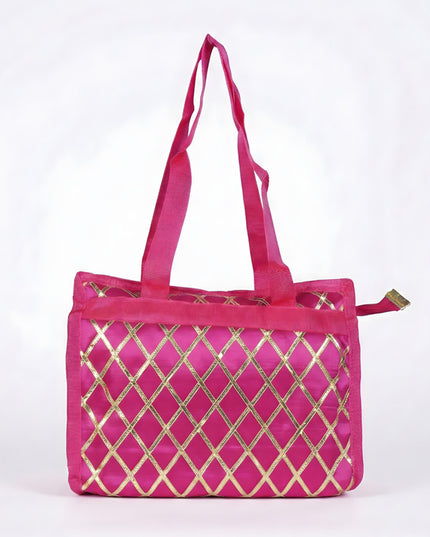Handbag with Golden Lace Work - W4496