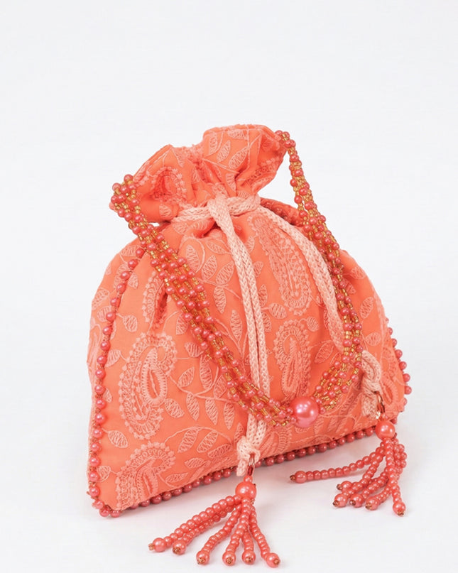 Potli bag with all over embroidery - W4677