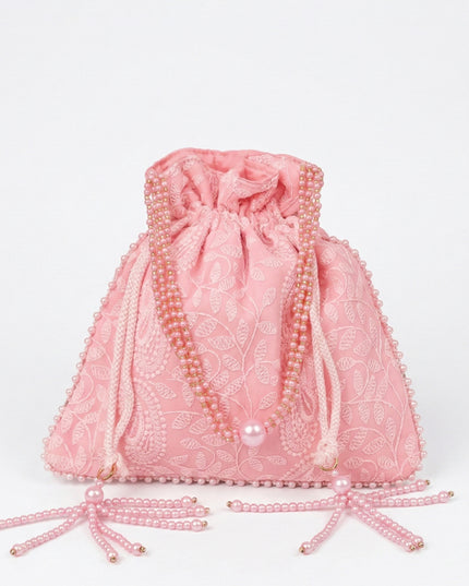Potli bag with all over embroidery - W4677
