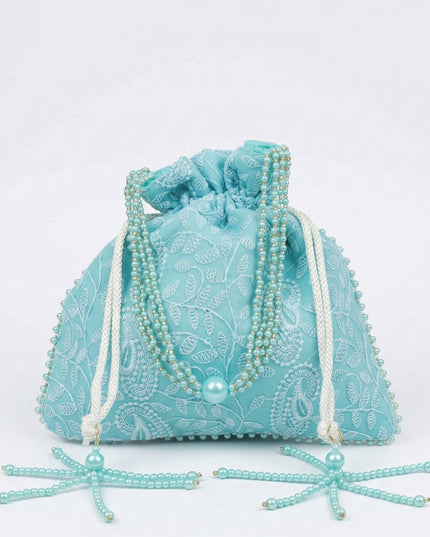 Potli bag with all over embroidery - W4677