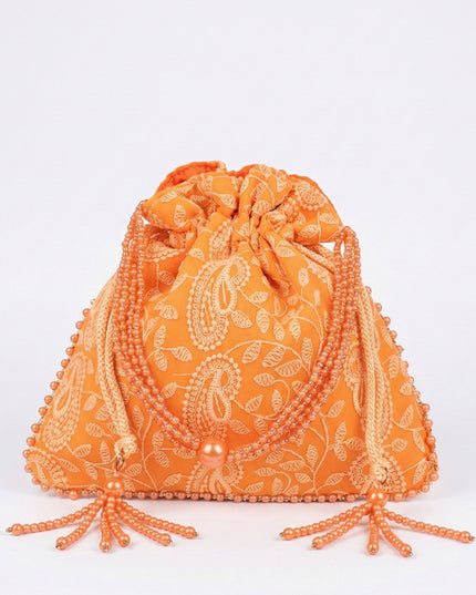 Potli bag with all over embroidery - W4677
