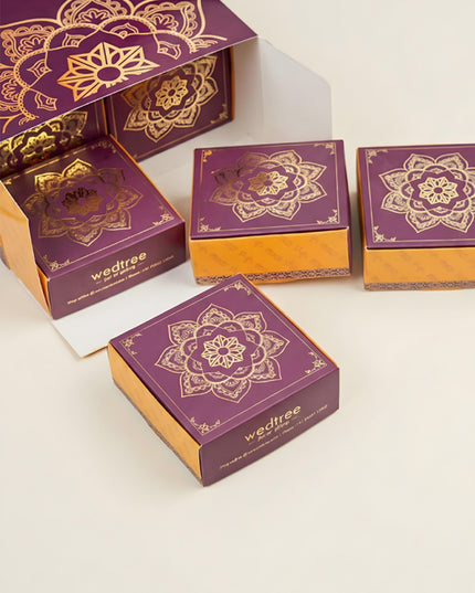 Handpainted Brass Flower Shaped Diya - WBG0040