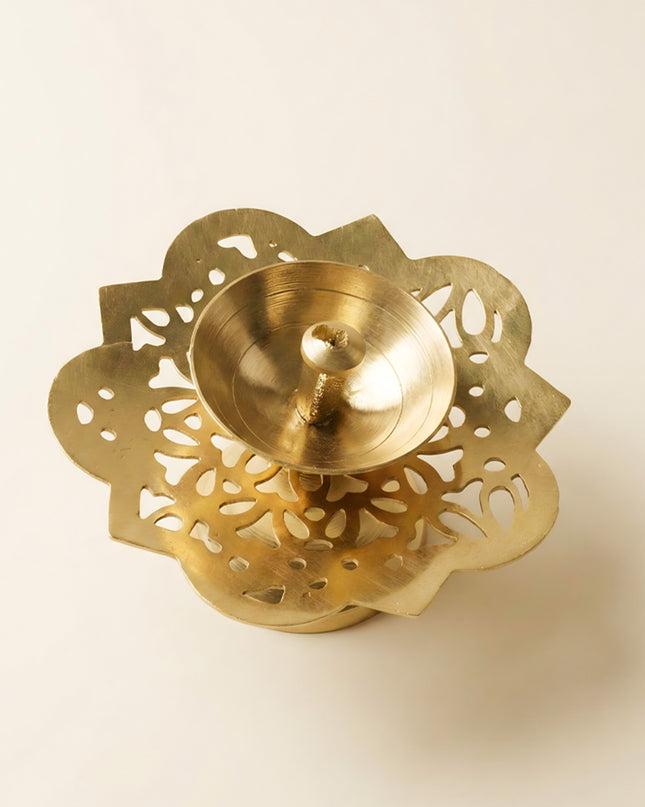Brass Flower Shaped Diya - WBG0042