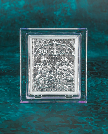 Photoframe with stand Silver Plated - Small - Lakshmi Ganesh - WBG0052-6