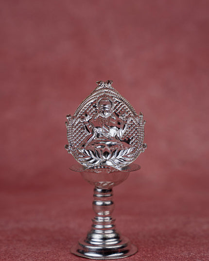 German Silver Diya with Kuthuvilakku Stand - WBG0066