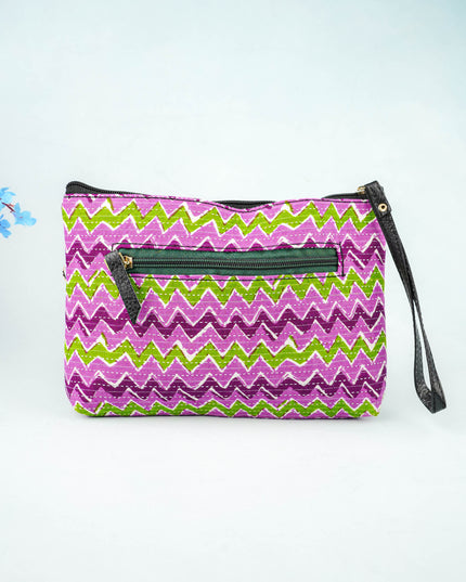 Ikkat Zipper Pouch - WBG0101