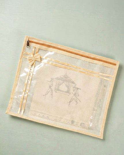 Single Saree Cover with Palanquin Print - WBG0181