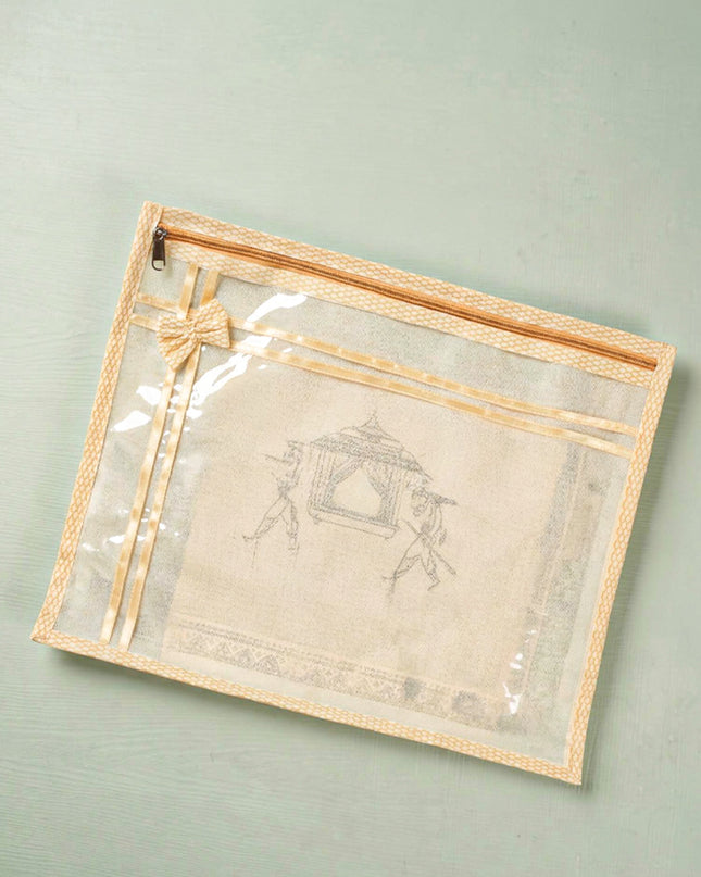 Single Saree Cover with Palanquin Print - WBG0181