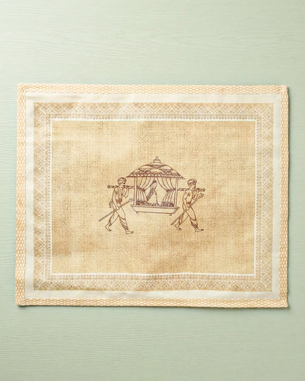 Single Saree Cover with Palanquin Print - WBG0181