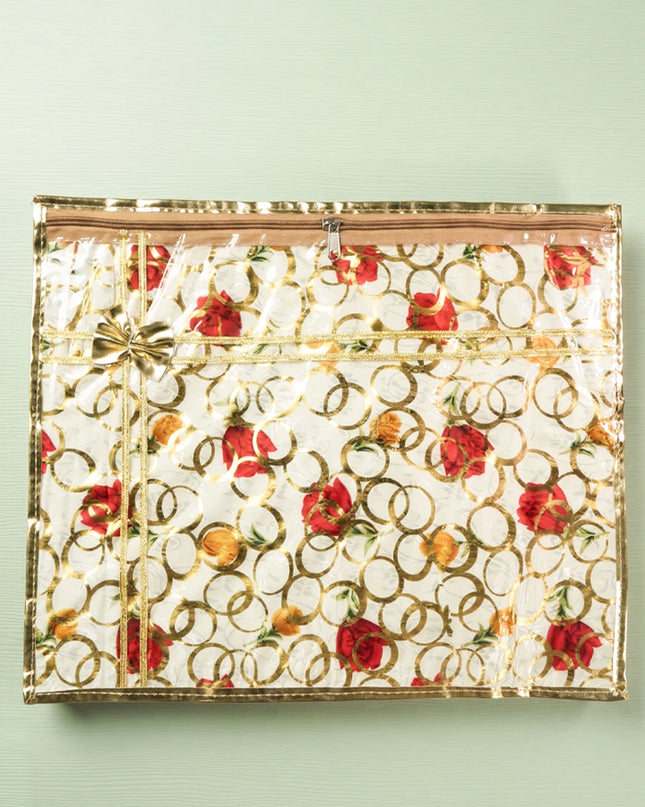 Printed Saree Cover with Bow - WBG0279