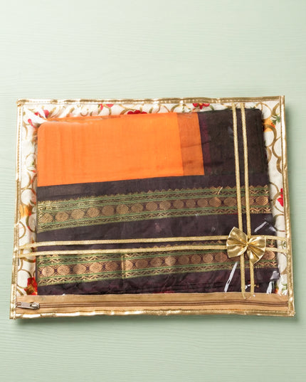Printed Saree Cover with Bow - WBG0279