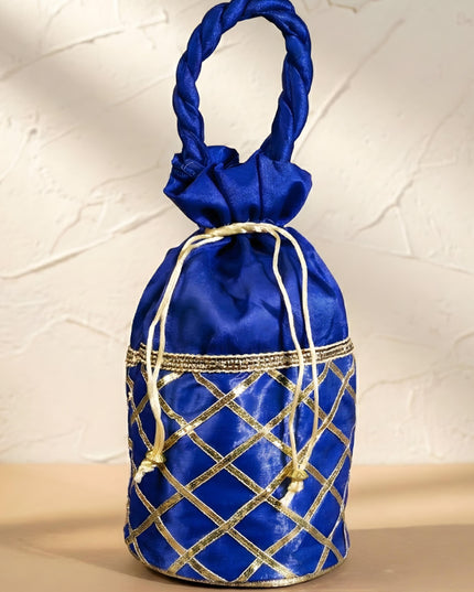 Potli Bag with Golden Lace work - WBG0313