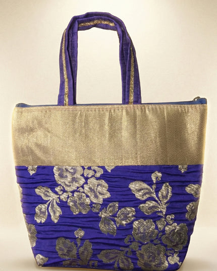 Handbag with Golden Floral Printed Design - WBG0319
