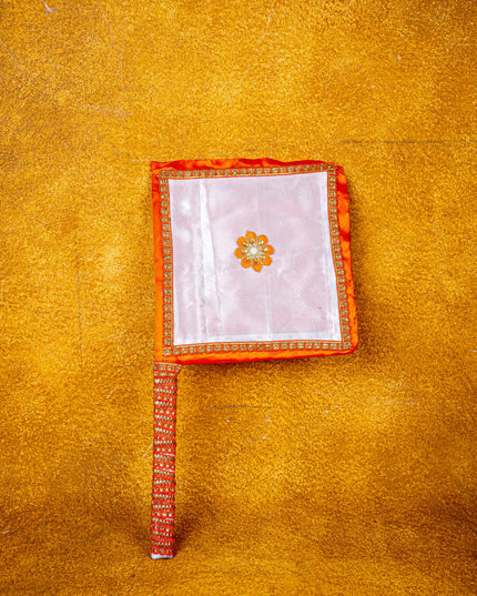 Orange & White Color Kasi Yatra Set - WBG0470-12