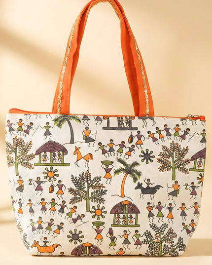 Warli Printed Handbags - WBG0680-1