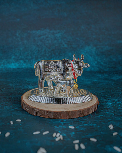 Silver Plated Cow and Calf - WBG0773