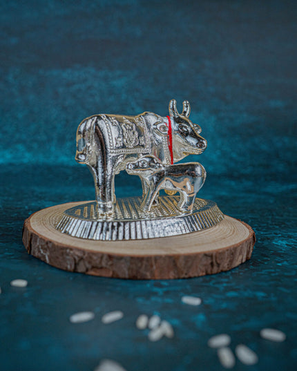Silver Plated Cow and Calf - WBG0773