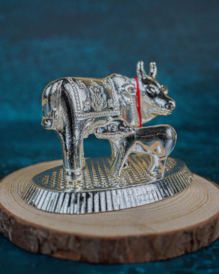 Silver Plated Cow and Calf - WBG0773