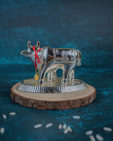Silver Plated Cow and Calf - WBG0773