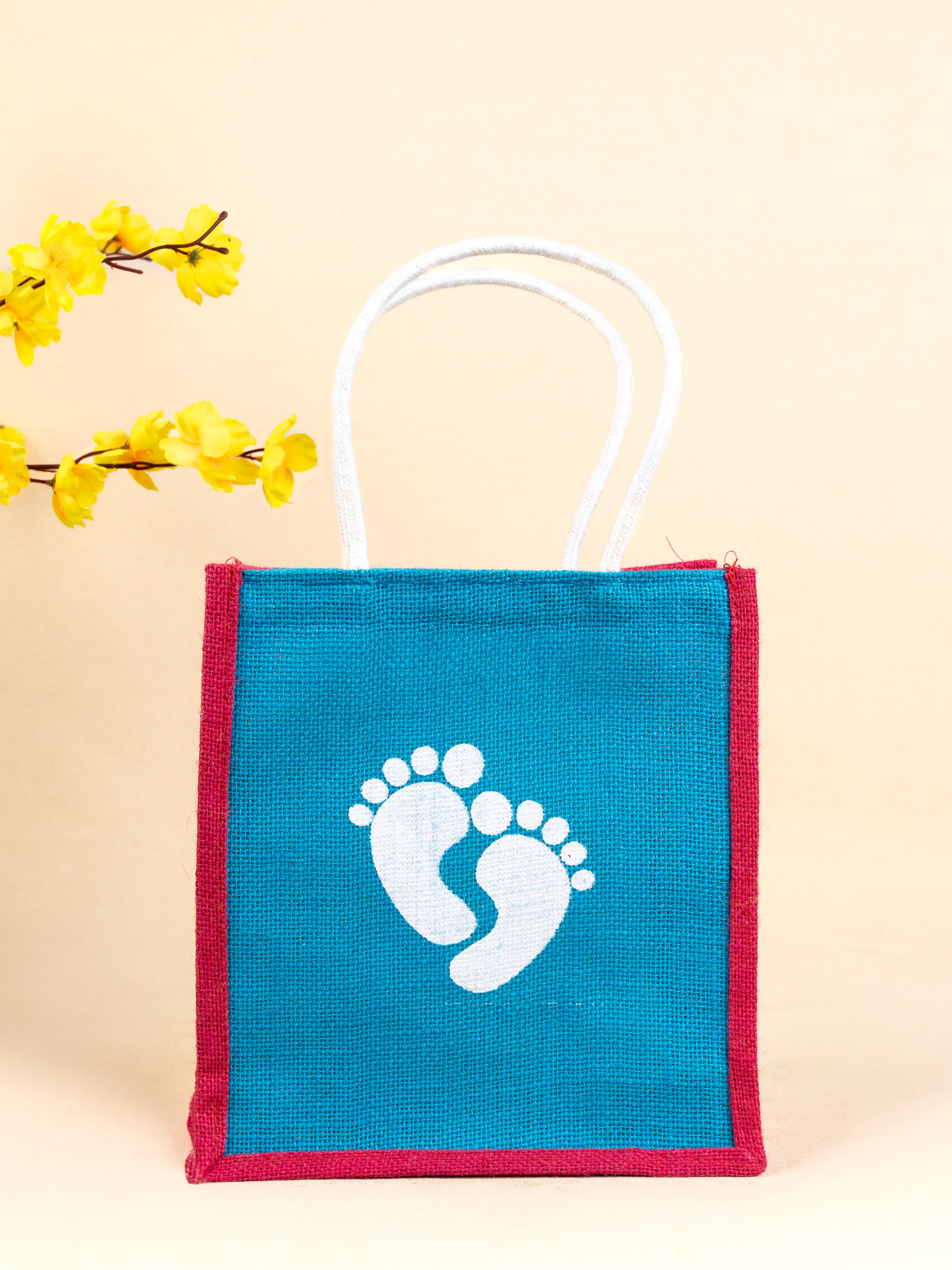 Customizable Baby Shower Jute Bag 10 inch WBG0868 – Wedtree