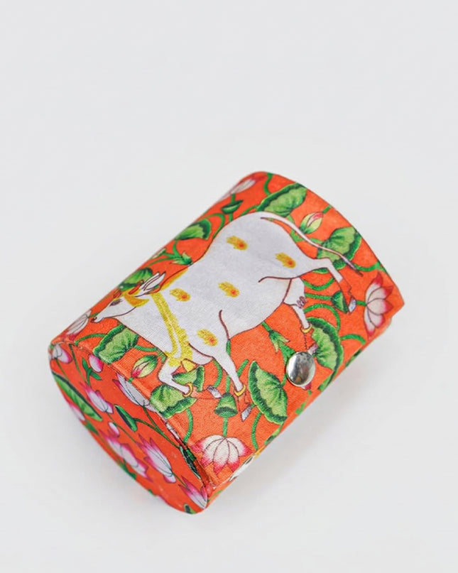 Bangle Holder with pichwai prints - 4 inch - WBG0881-1