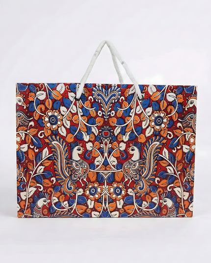 Multi Designed Paper Bags - Double Peacock Print - WBG0914-9