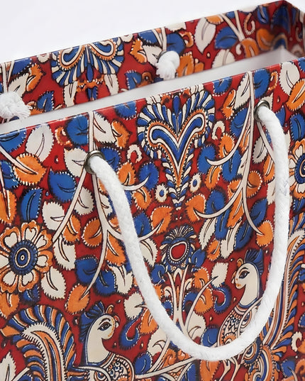 Multi Designed Paper Bags - Double Peacock Print - WBG0914-9