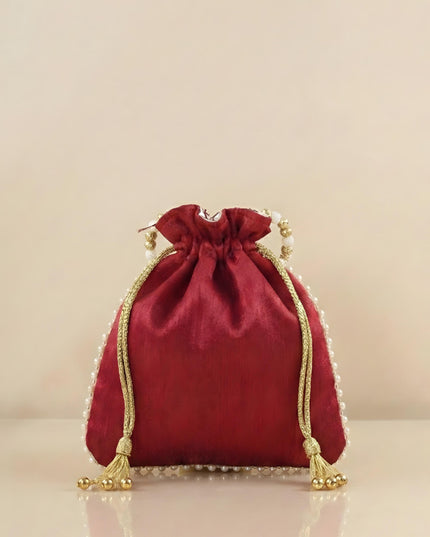 Designer Potli Bag with All over Embroidery - WBG0928