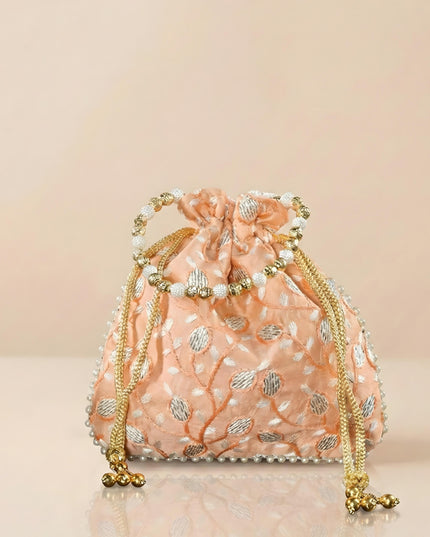 Designer Potli Bag with All over Embroidery - WBG0928