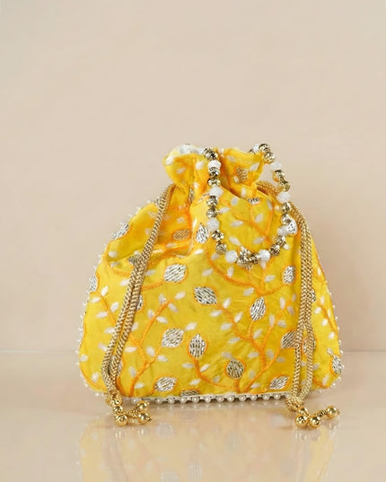 Designer Potli Bag with All over Embroidery - WBG0928