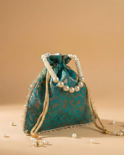 Raw Silk Potli Bag - WBG0953