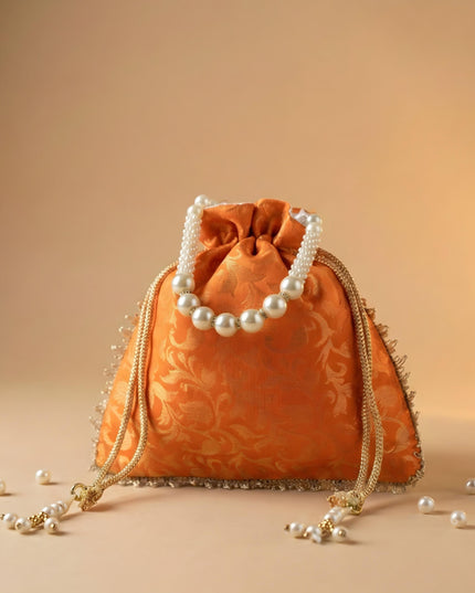 Raw Silk Potli Bag - WBG0953