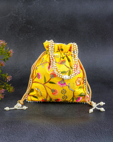Embroidery Chamki Work Potli Bag - WBG0955
