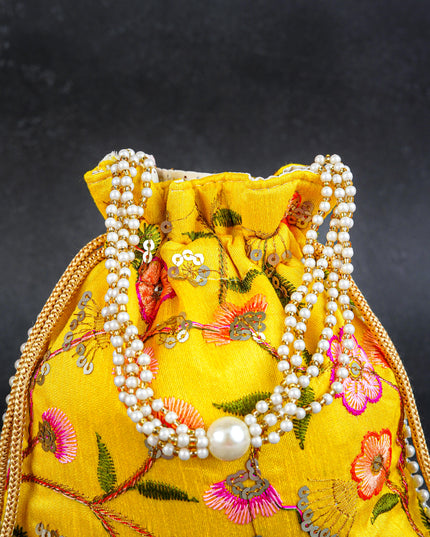 Embroidery Chamki Work Potli Bag - WBG0955