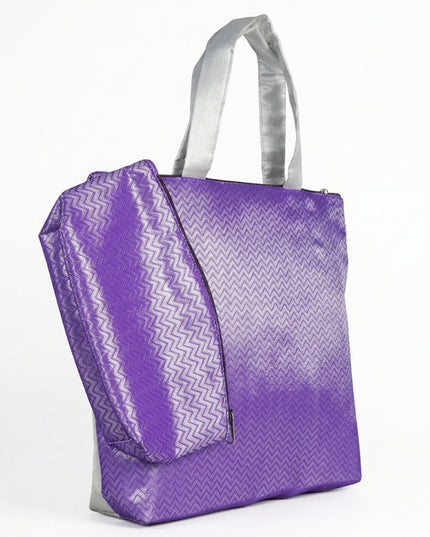 Raw Silk Hand Bag with Purse - WBG1008