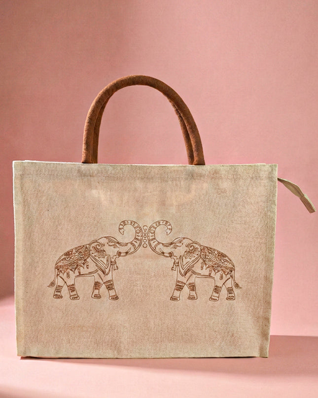 Customizable Printed Juco Bag - Elephants - WBG1010