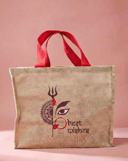 Printed Durga Face Juco Bag - WBG1160