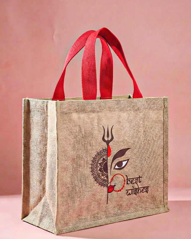 Printed Durga Face Juco Bag - WBG1160