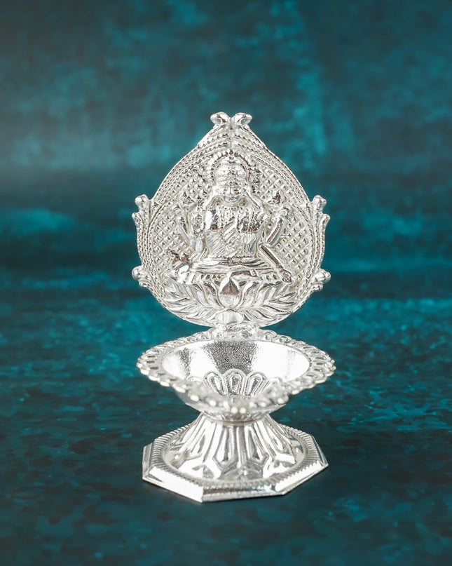 German Silver Lakshmi Diya - WBG1176